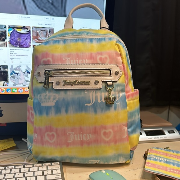 New with Tags juicy couture backpack and pencil or cosmetic case or wristlet - Picture 2 of 16